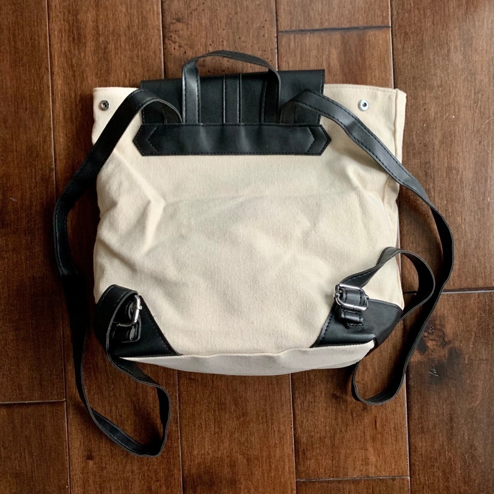 Deux Lux Cream and black leather backpack - Picture 5 of 7